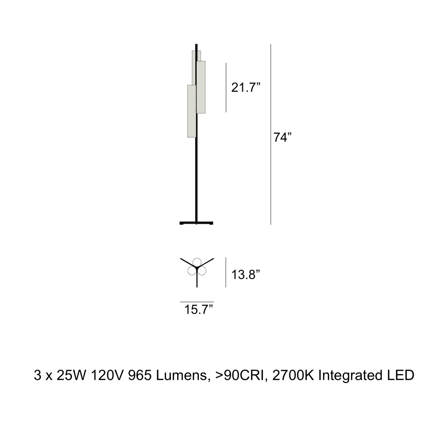 Black Note Triplet Floor Lamp - Image 13