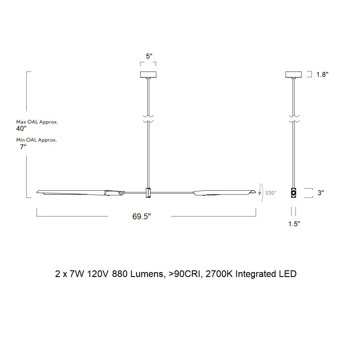 Boden Horizontal LED Chandelier - Image 10