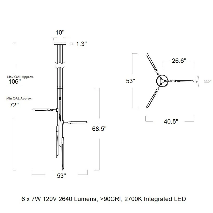 Boden Vertical LED Chandelier - Image 7