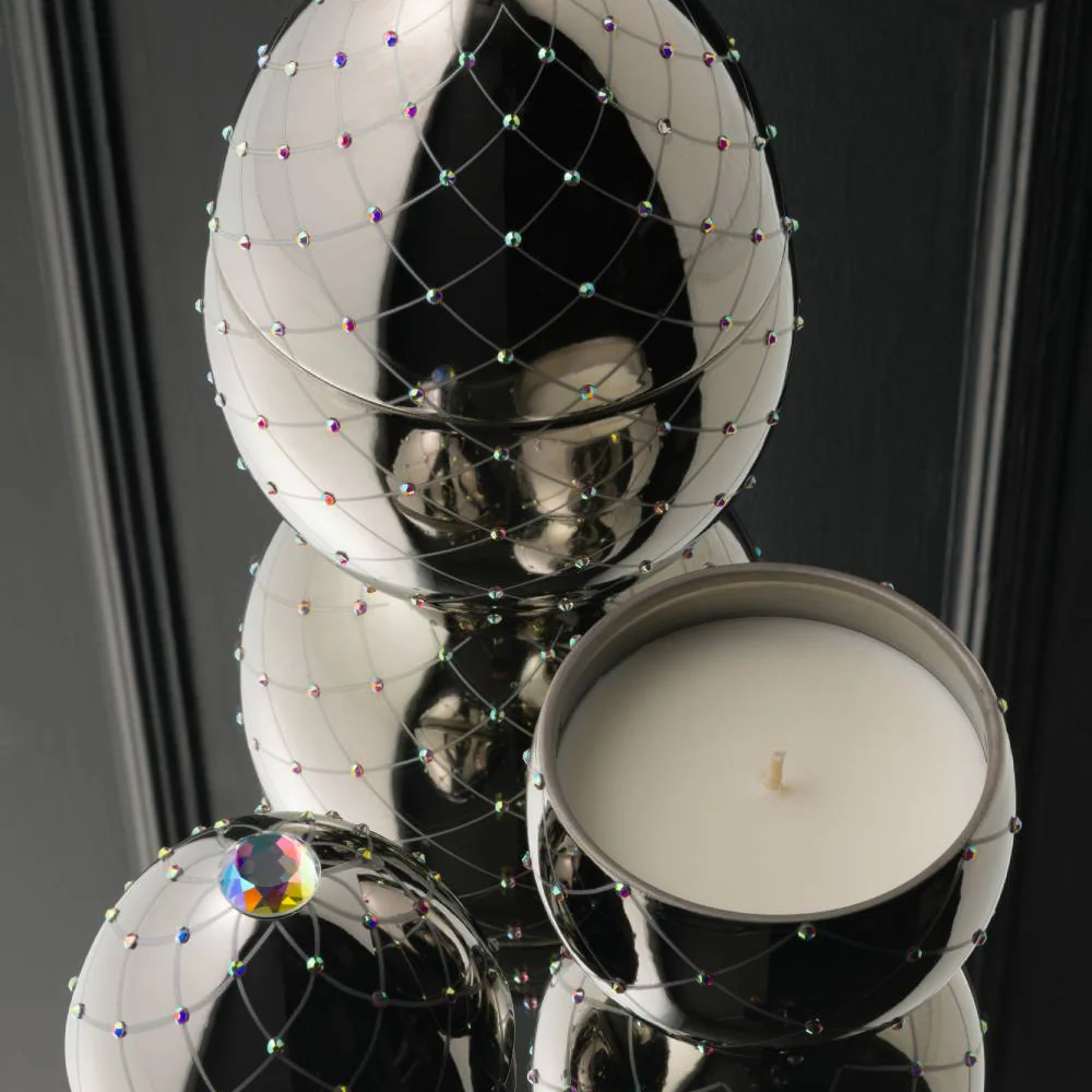 Bois de Roussie Diamond Egg Candle - Image 3