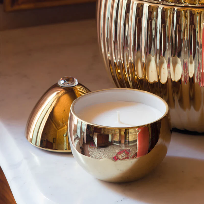 Bois de Roussie Golden Egg Candle - Image 2
