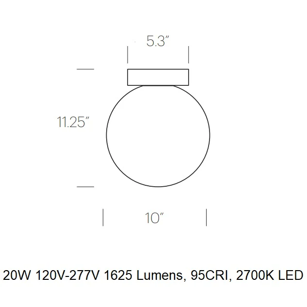 Bola Sphere Flush Mount - Image 54