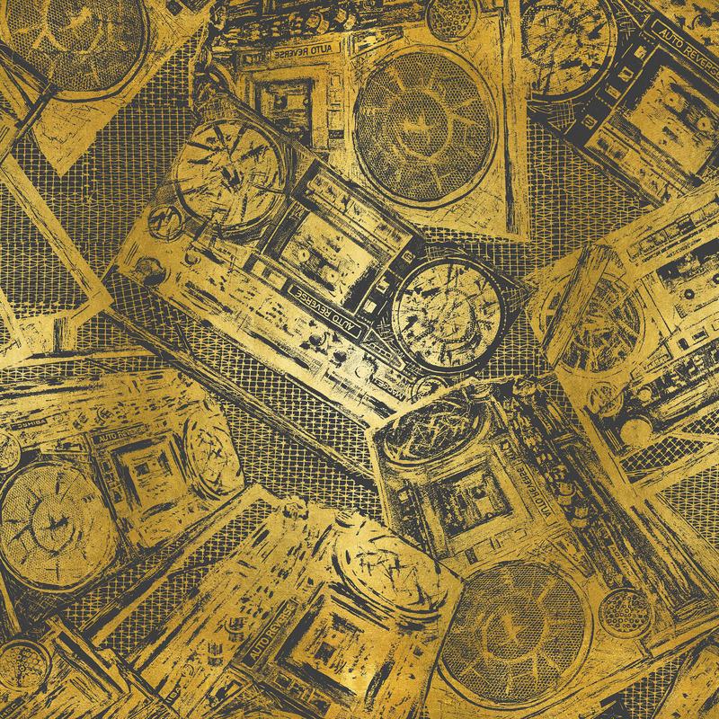 Boom Box Wallpaper Sample Swatch - Image 17