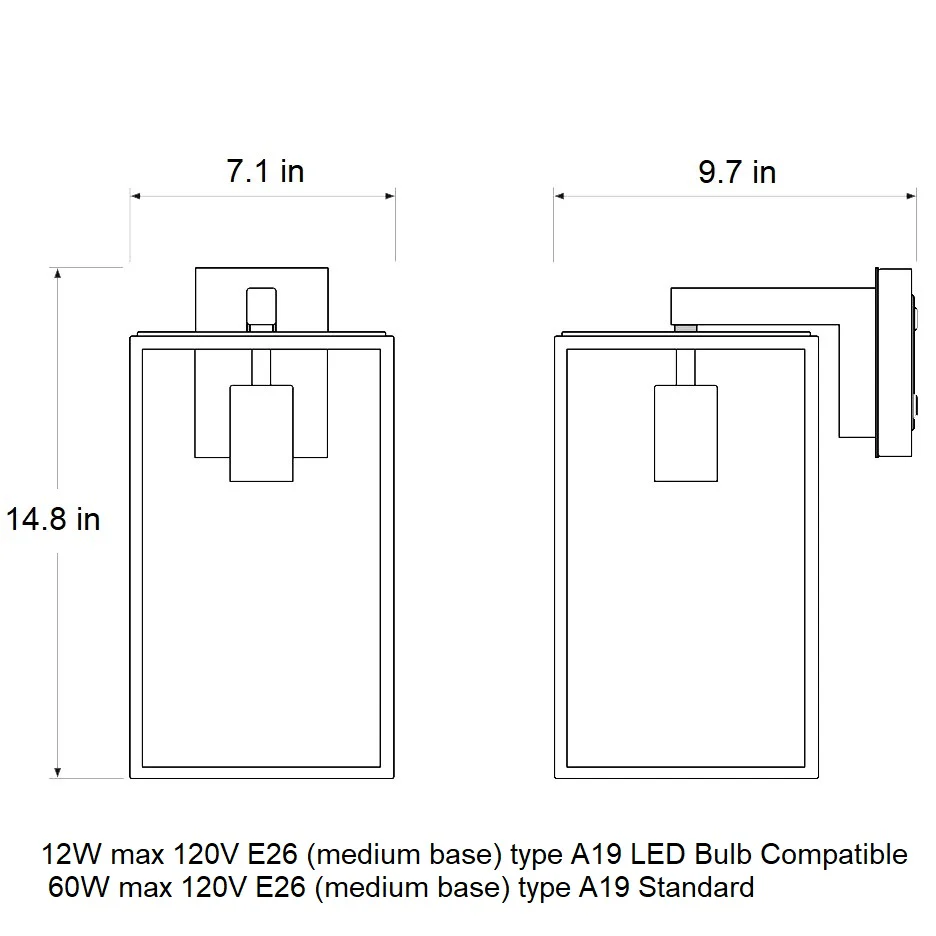 Box Lantern Outdoor Wall Sconce - Image 10