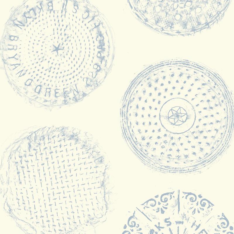 Brooklyn Manhole Wallpaper Sample Swatch - Image 30