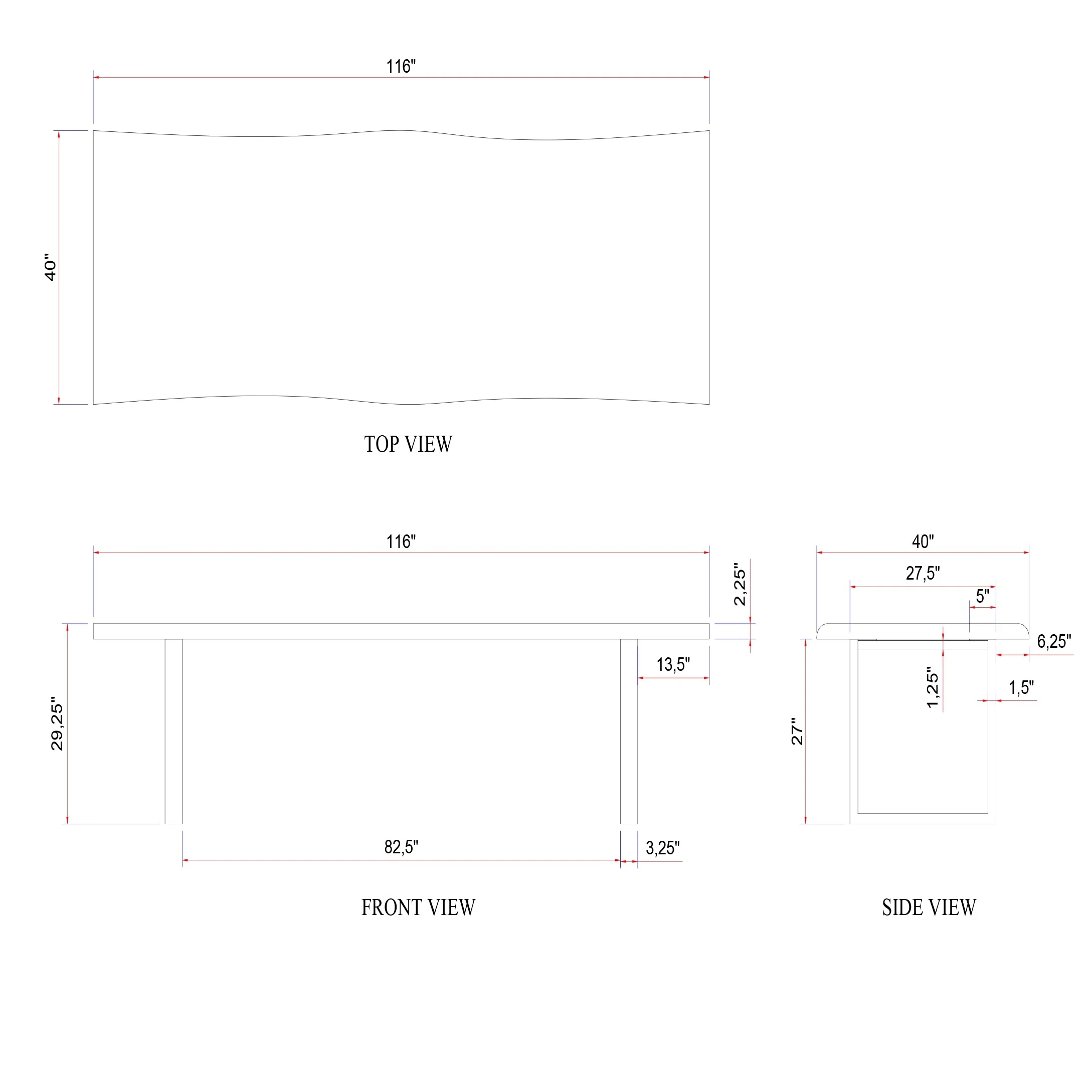 Brooks Dining Table - U Base - Image 32
