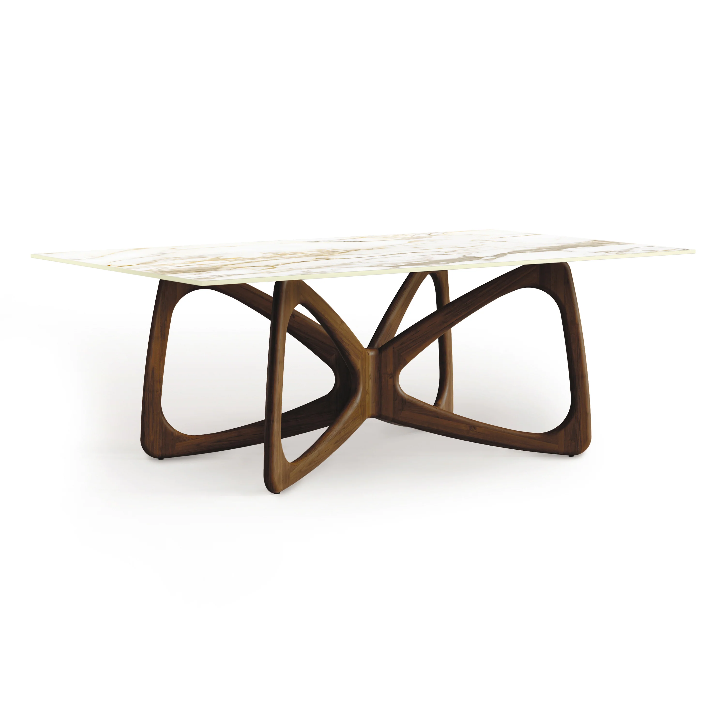 Butterfly Sintered Stone Rectangle Top Table - Image 17