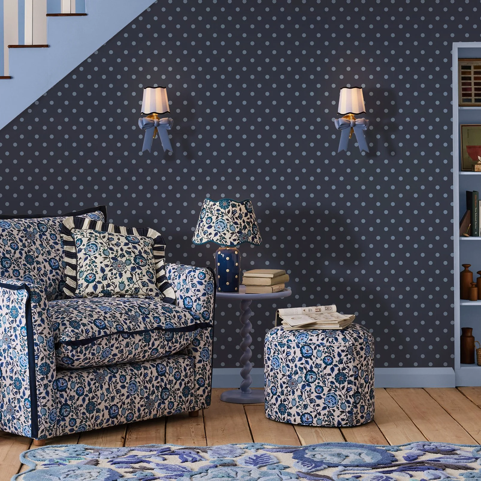 Cath Kidston Button Spot Blue - Image 4