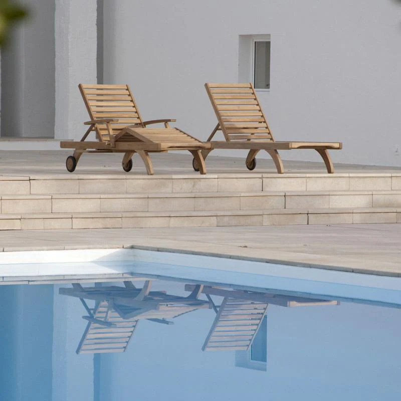 Capri Ultra Teak Outdoor Lounger - Image 4
