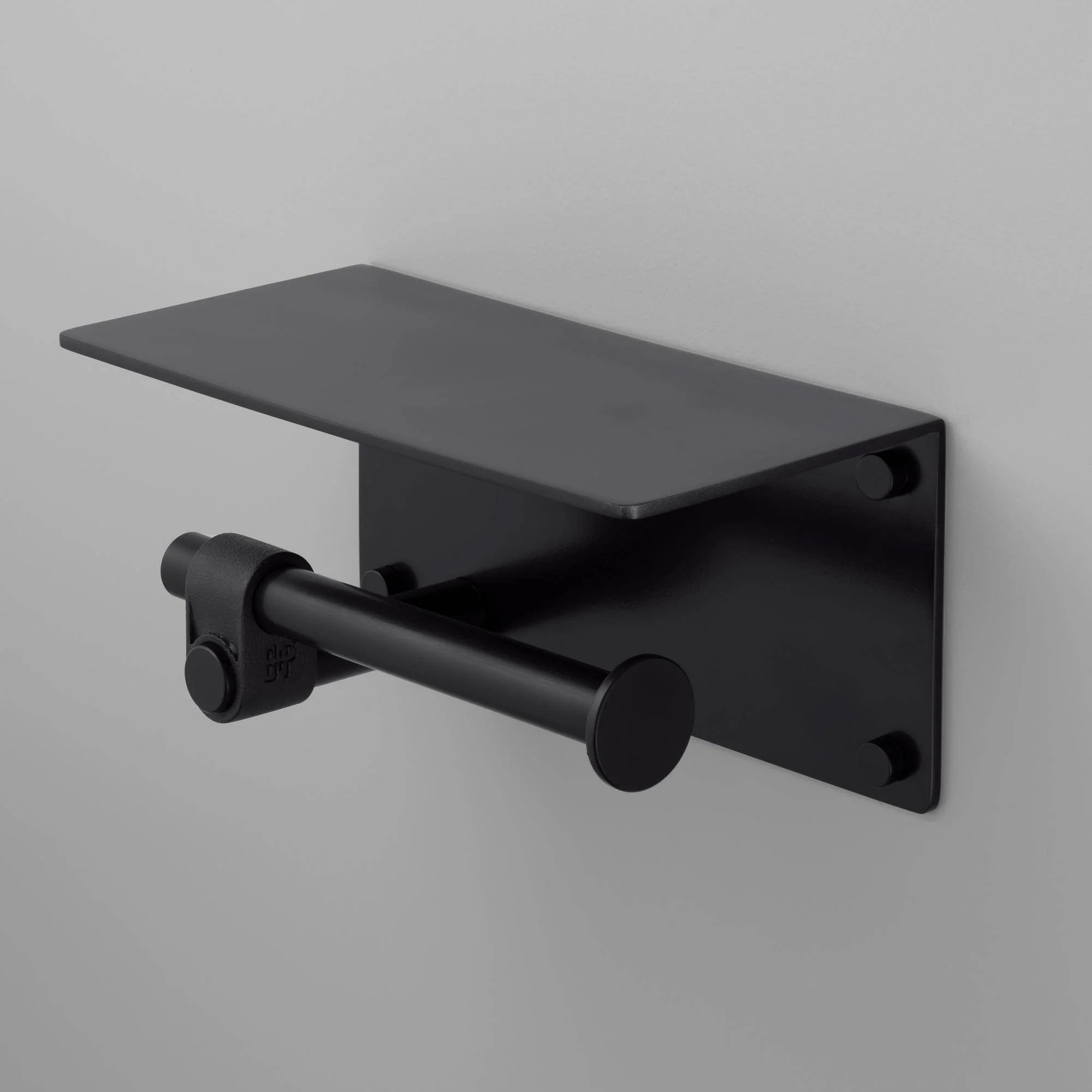 Cast Toilet Roll Holder with Shelf - Image 8