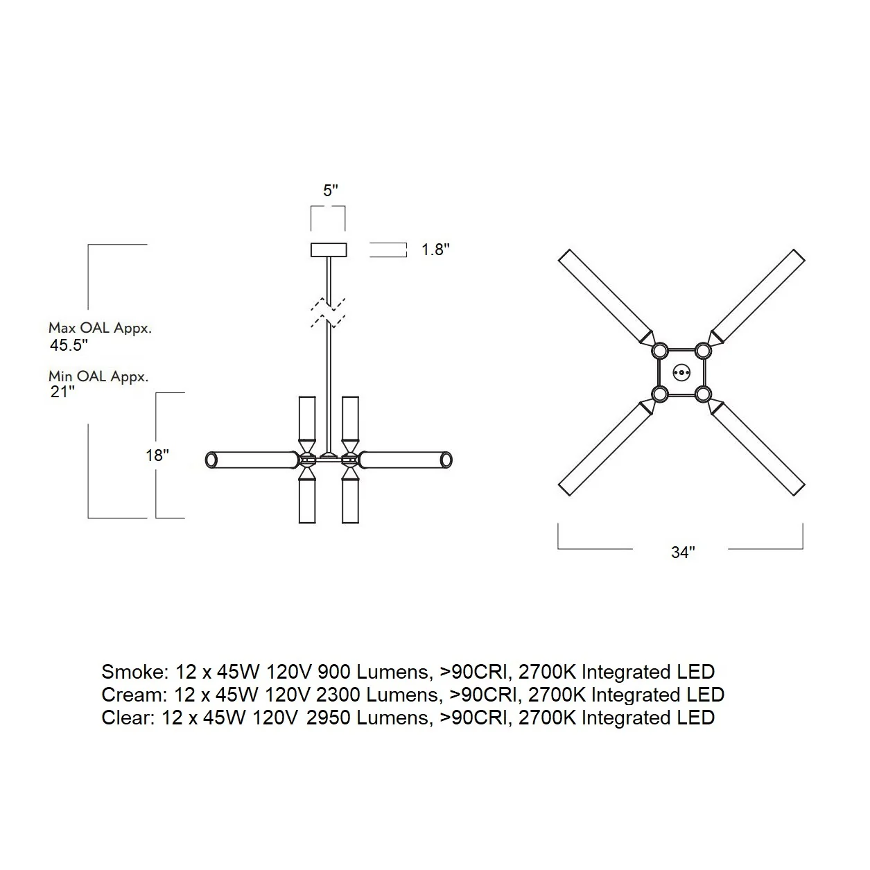 Castle 12-Light LED Chandelier - Image 96