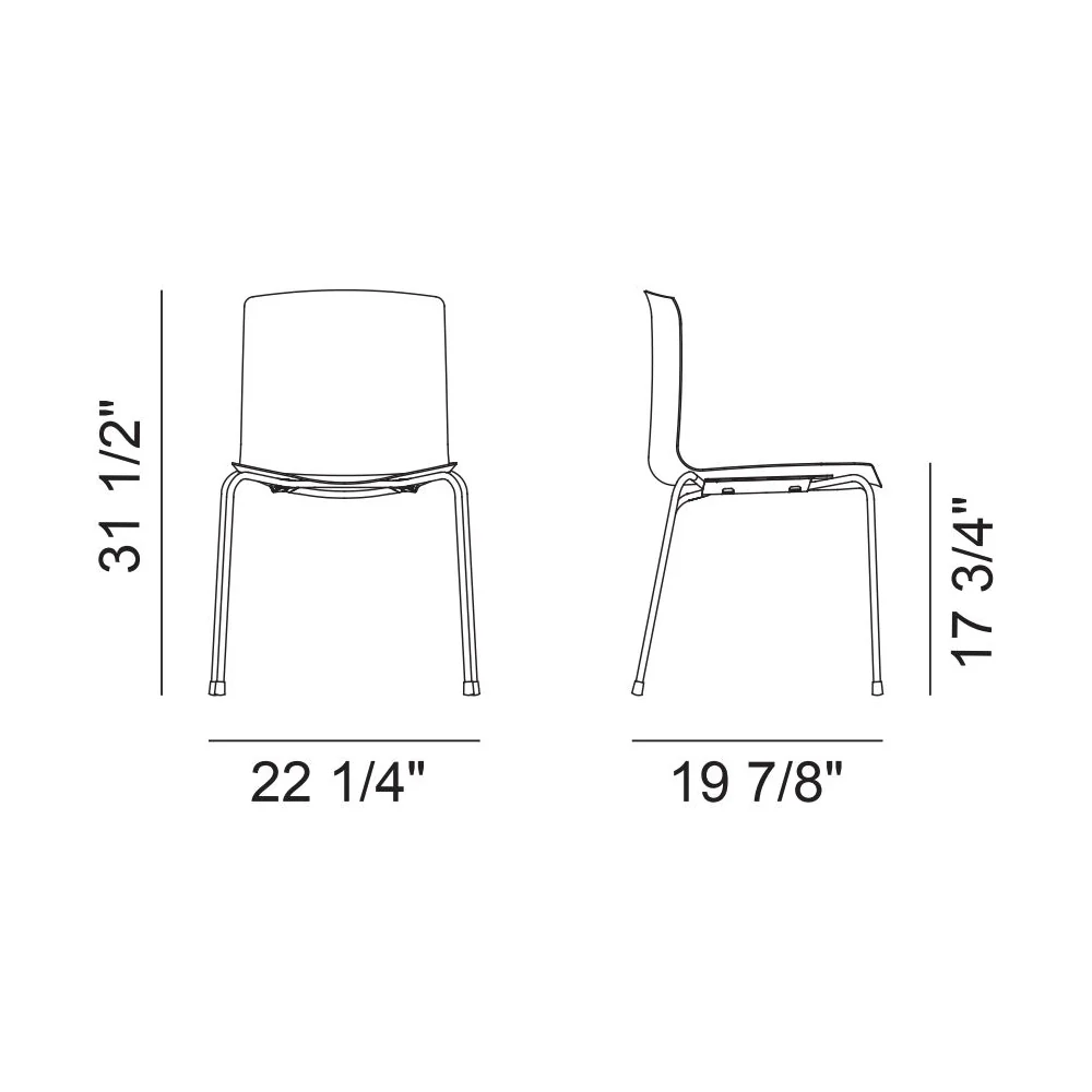 Catifa 46 Dual Color Dining Chair - Image 12