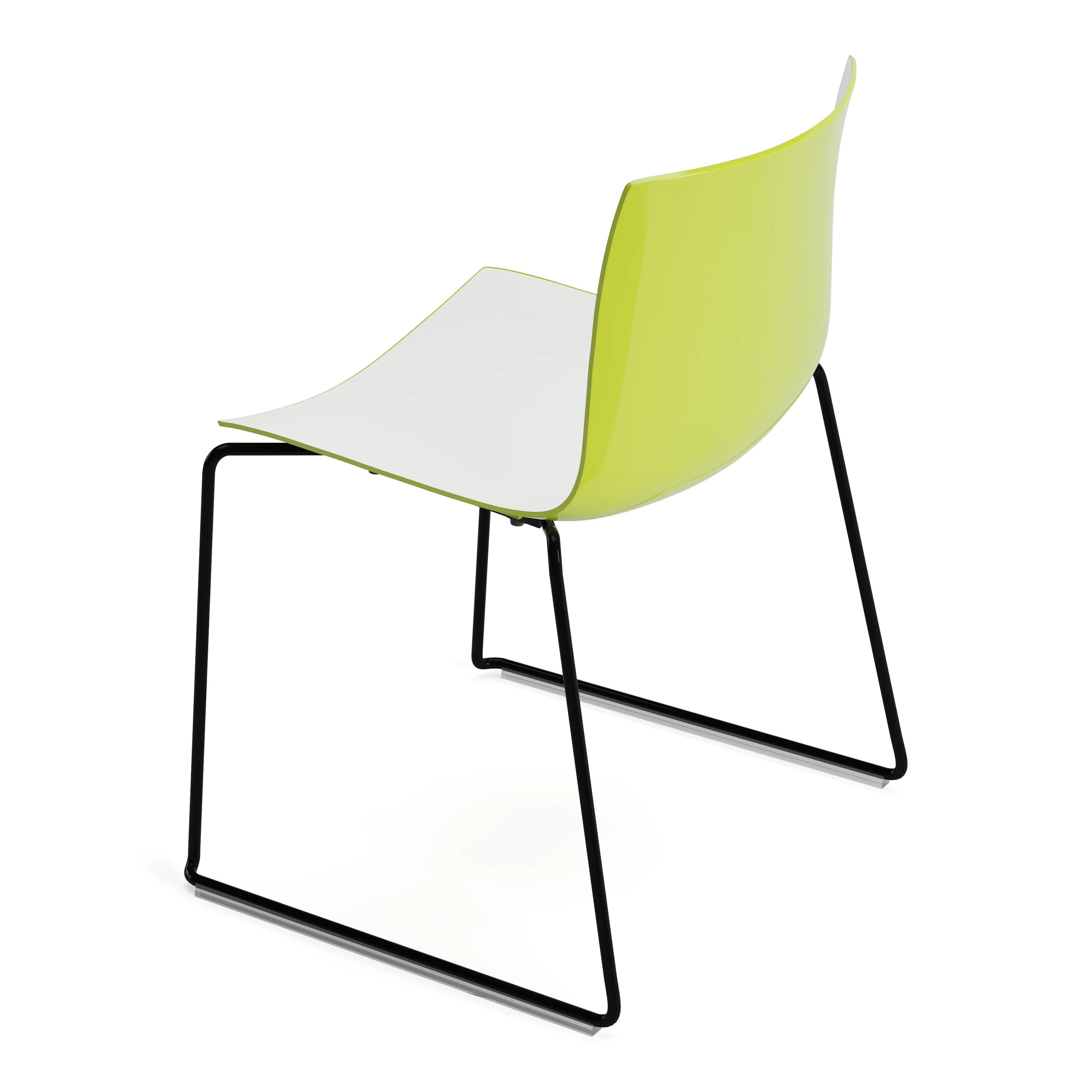 Catifa 46 Dual Color Dining Chair with Sled Base - Image 24