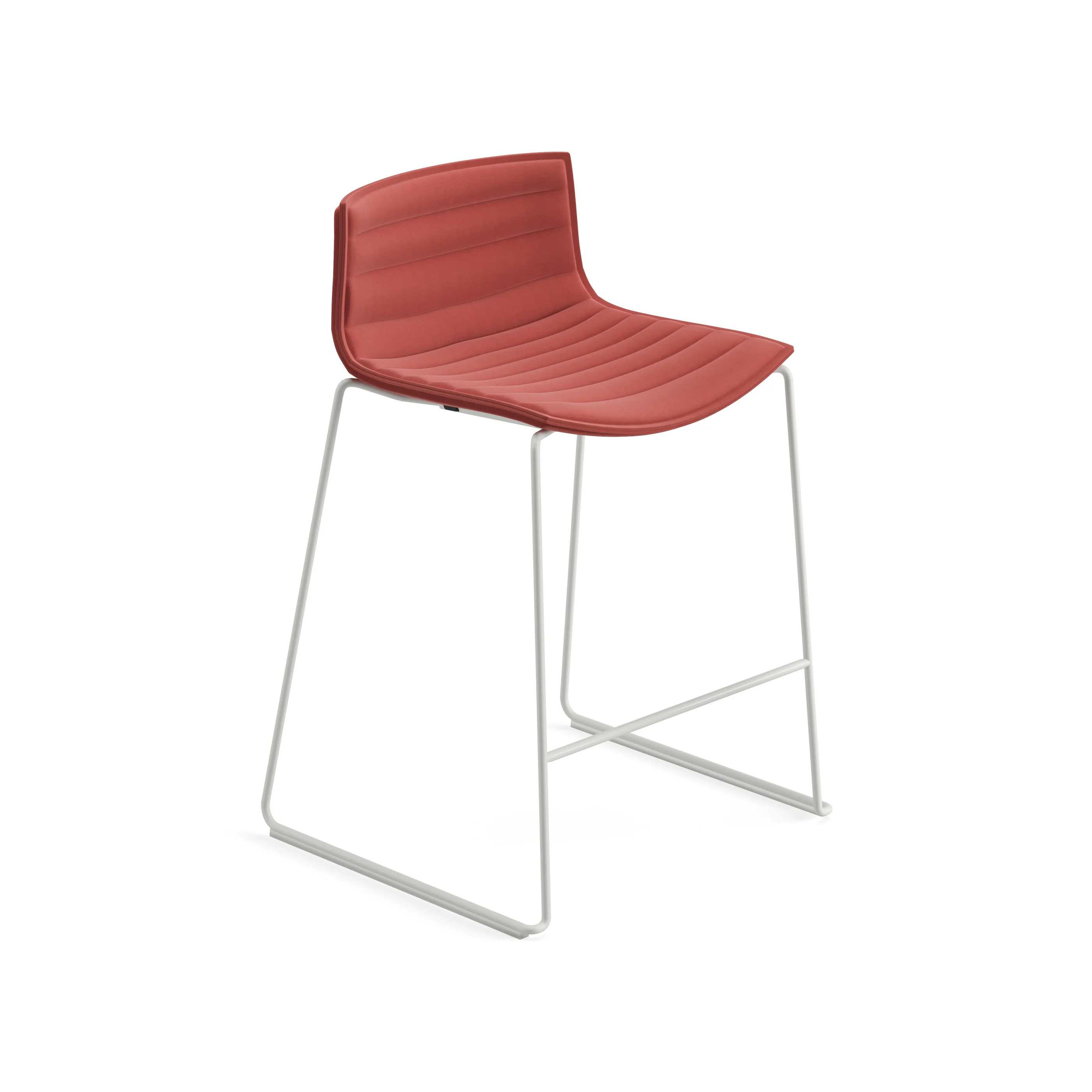 Catifa 46 Fully Upholstered Bar and Counter Stool with Sled Base - Image 9