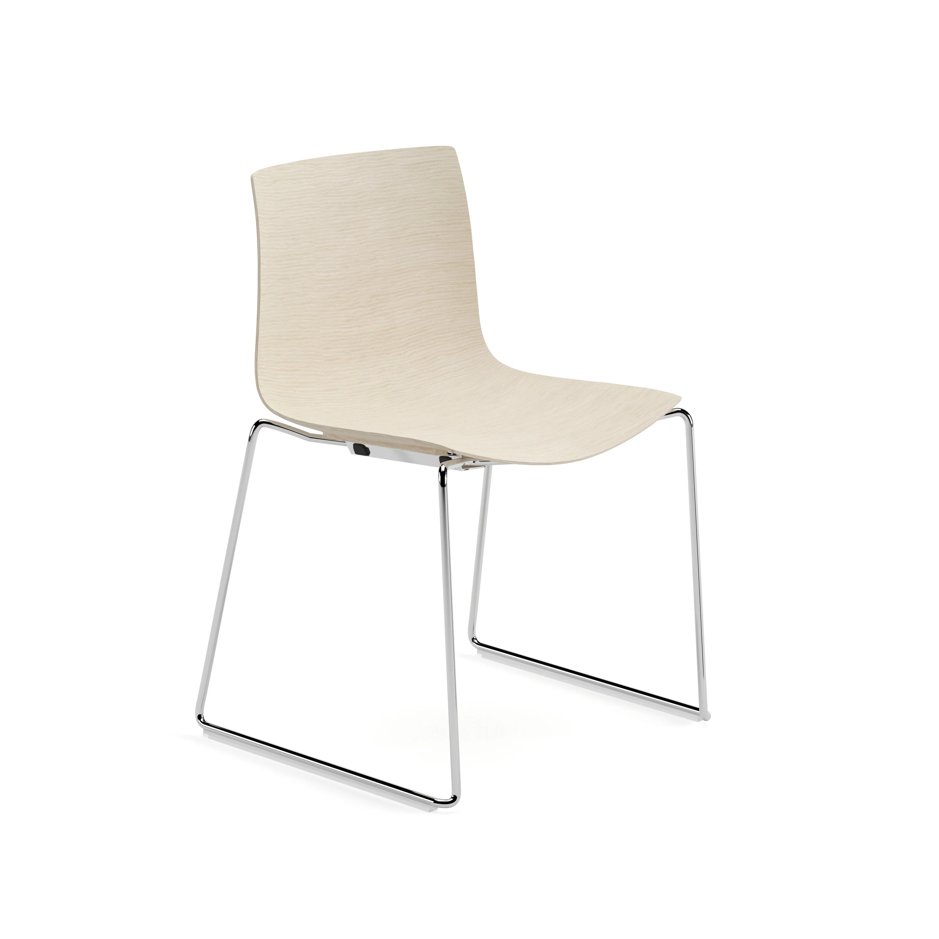 Catifa 46 Outdoor Wood Dining Chair with Sled Base - Image 2