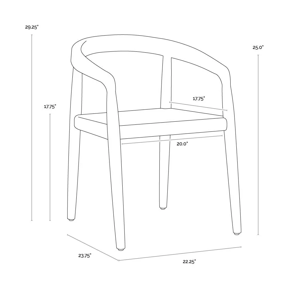 Cayman Outdoor Dining Armchair - Image 9