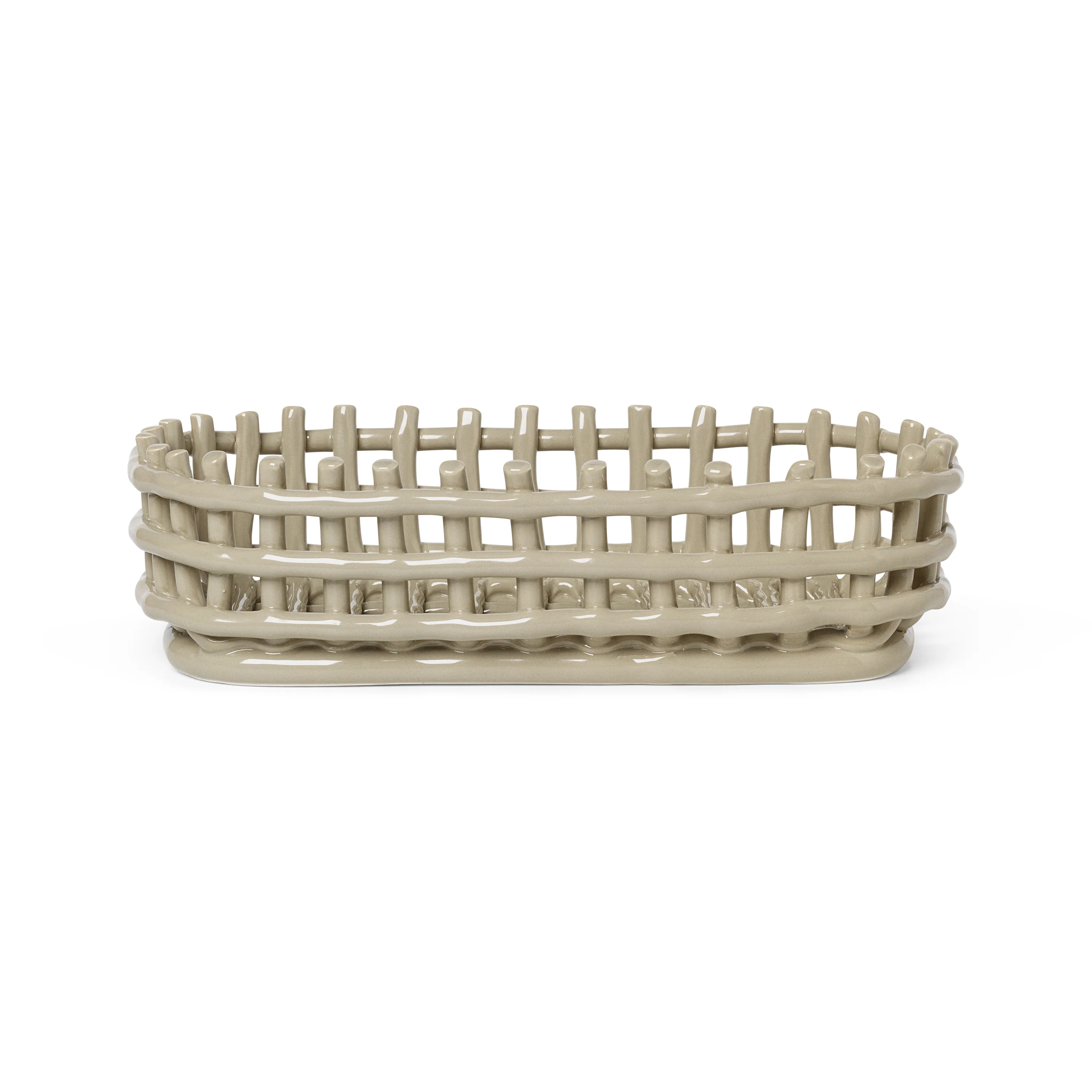 Ceramic Oval Basket - Image 3