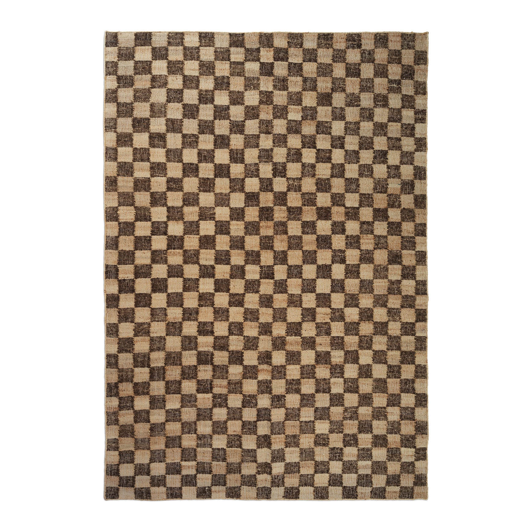 Check Wool Jute Rug - Image 4