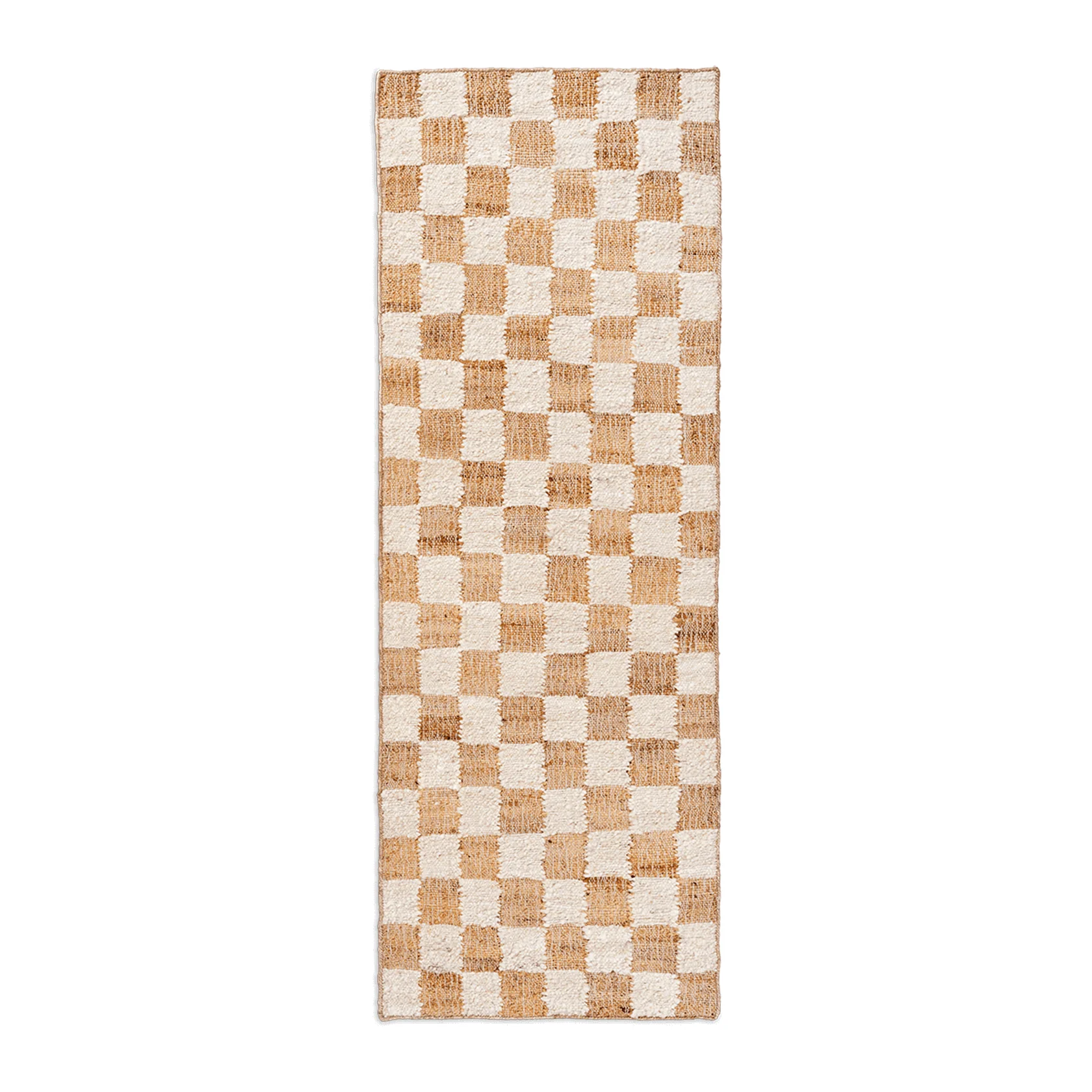 Check Wool Jute Runner - Image 3