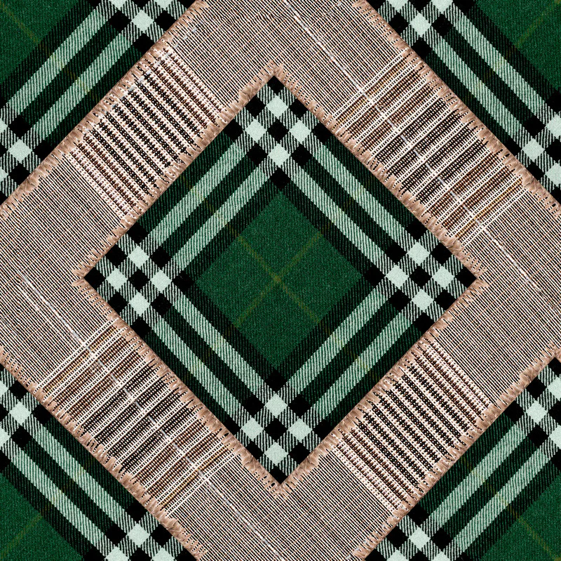 Checkered Patchwork Wallpaper Sample Swatch - Image 2