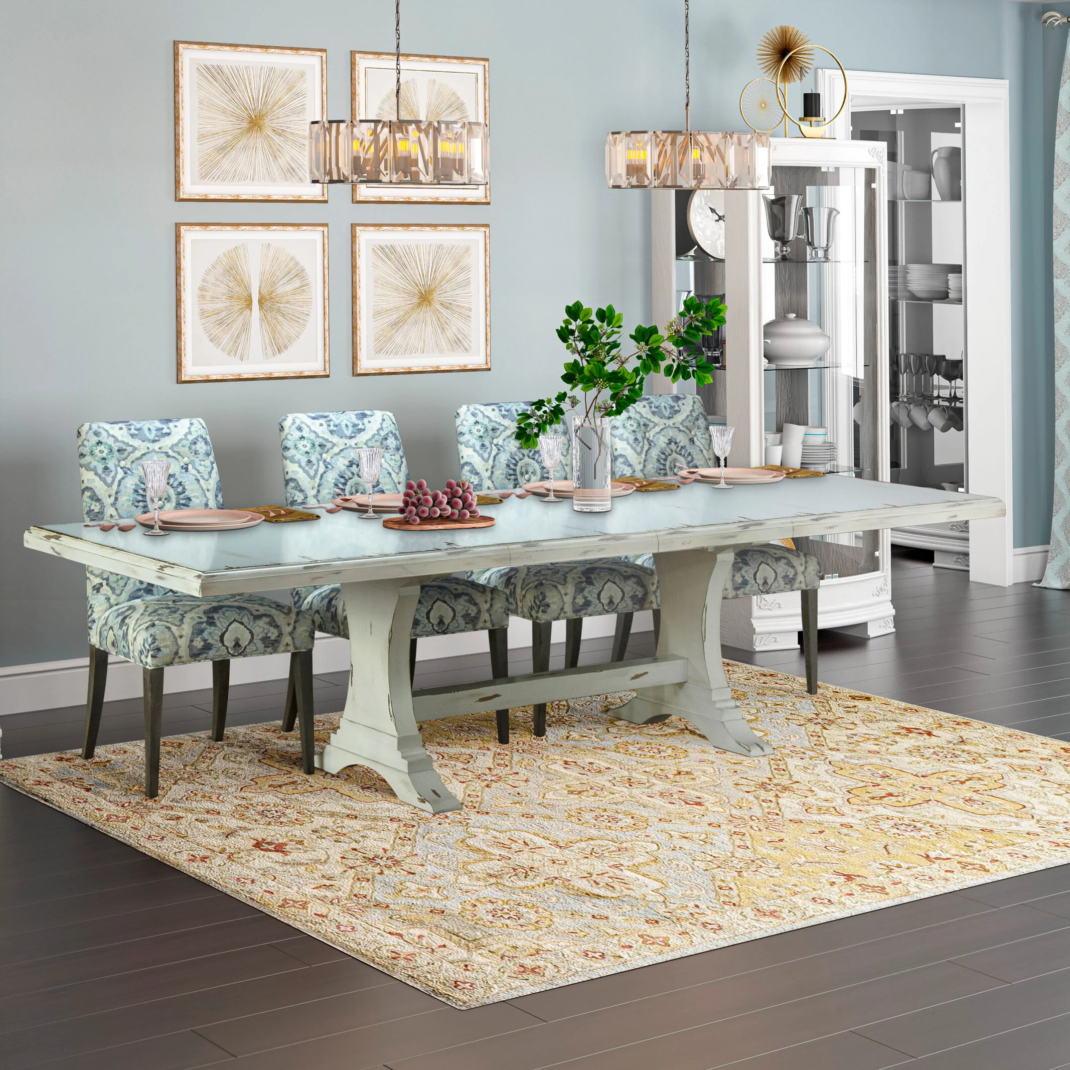 Cheshire Trestle Extendable Dining Table - Image 4