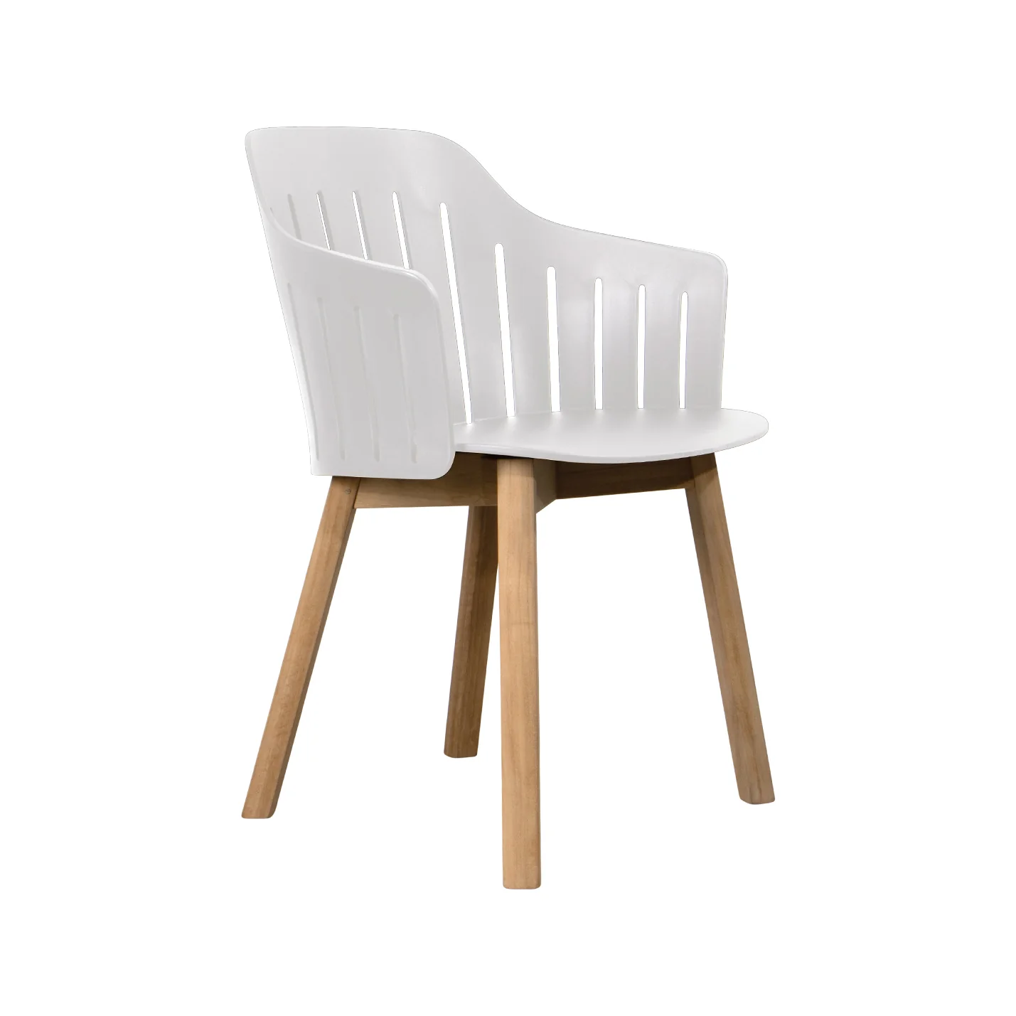 Choice Outdoor Dining Armchair with Wood Legs - Image 5