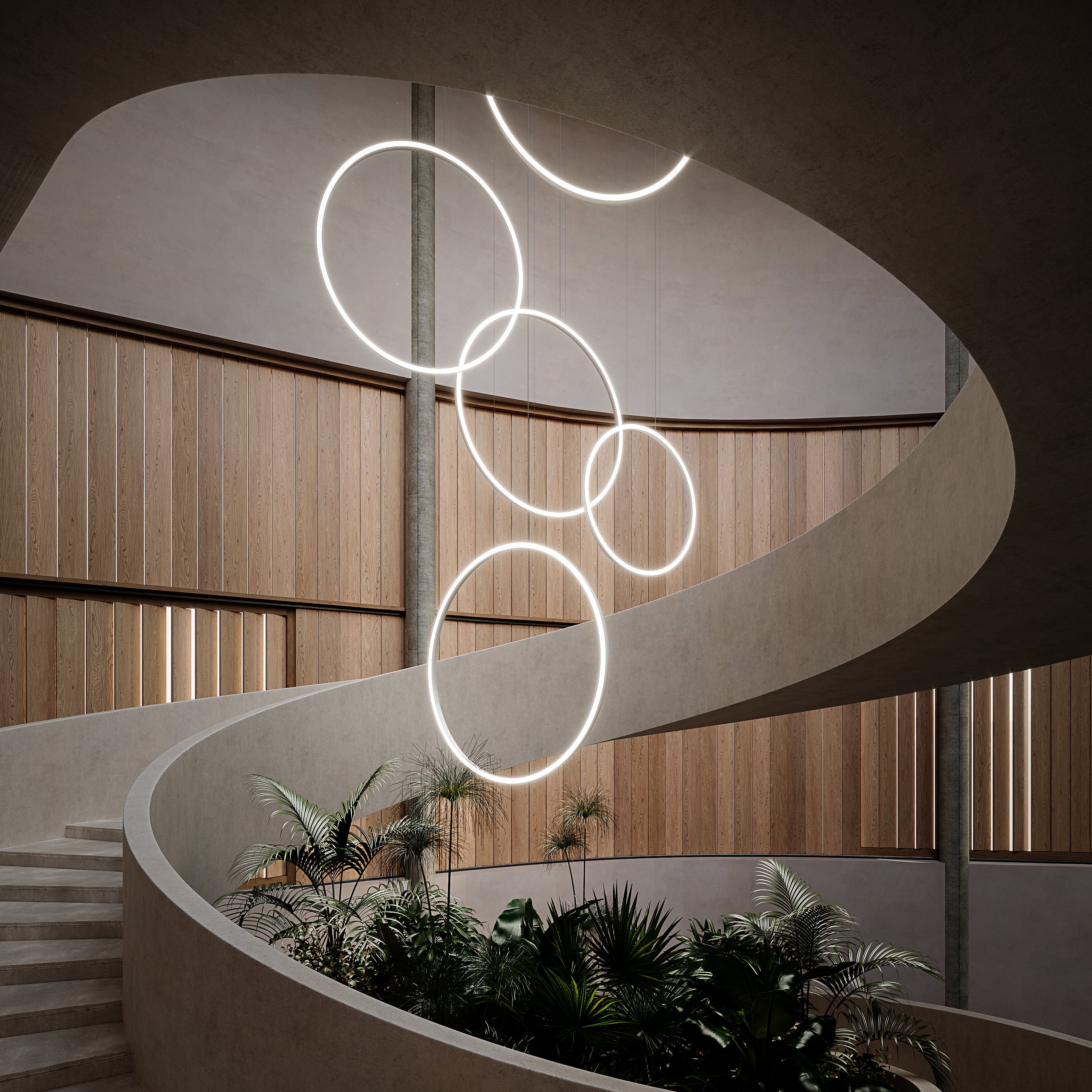 Circular Vertical One Ring Pendant Light - Image 14