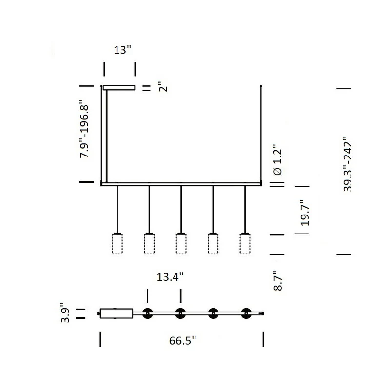 Cirio Lineal Linear Pendant Light - Image 18