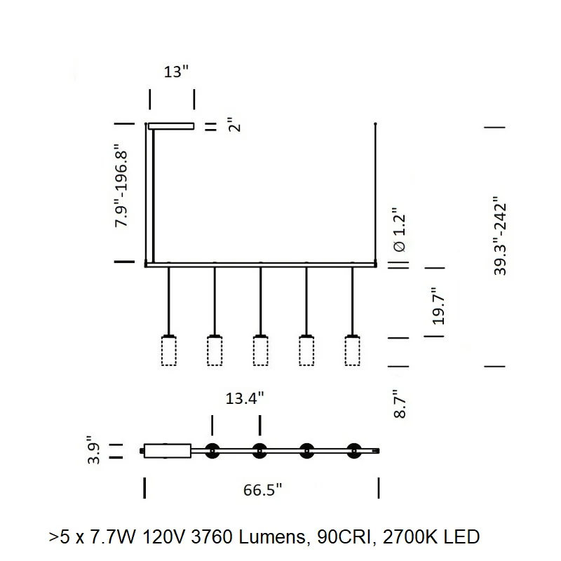 Cirio Lineal Linear Pendant Light - Image 29