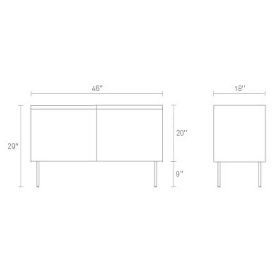 Clad 2 Door Credenza - Image 11