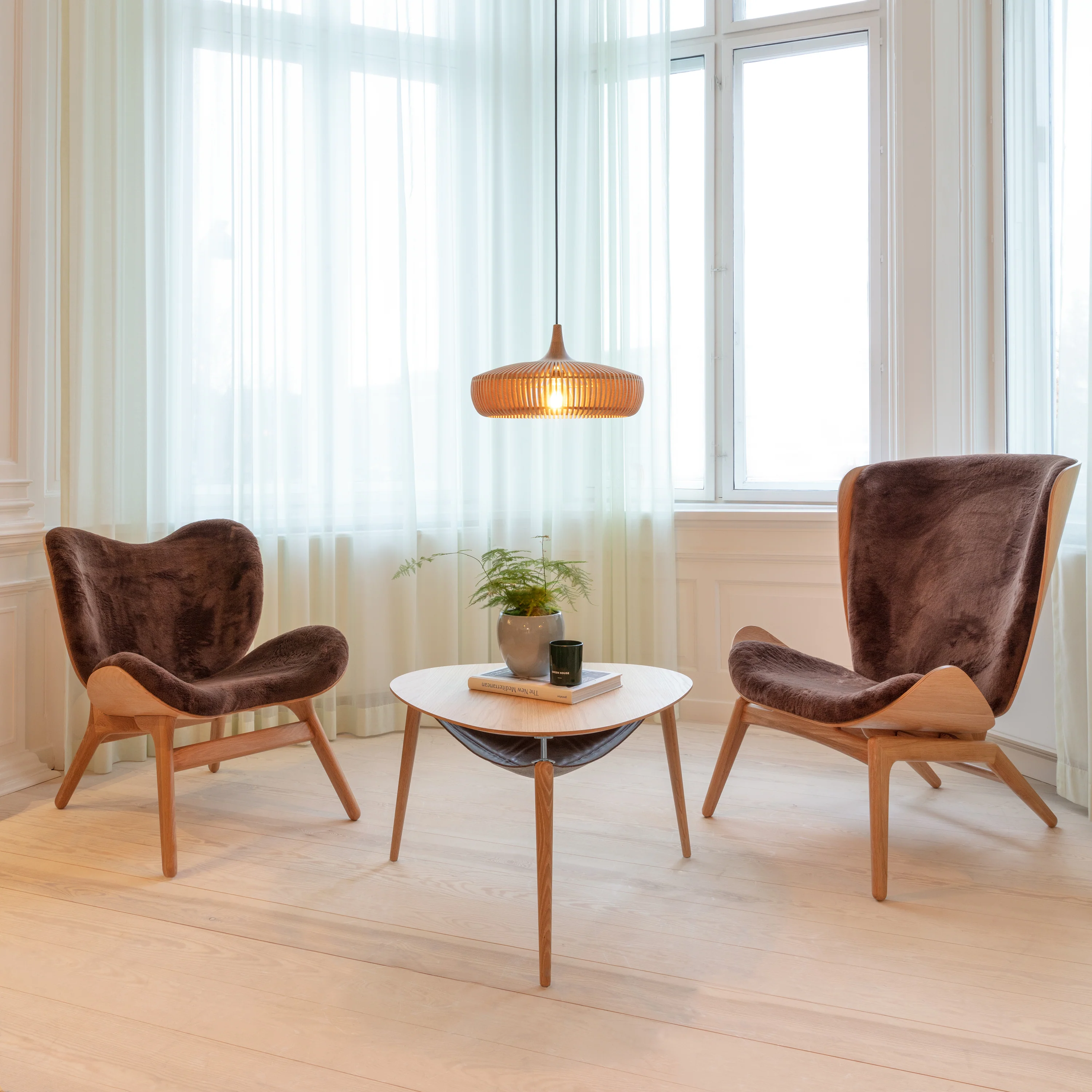 Clava Dine Wood Pendant Light - Image 14