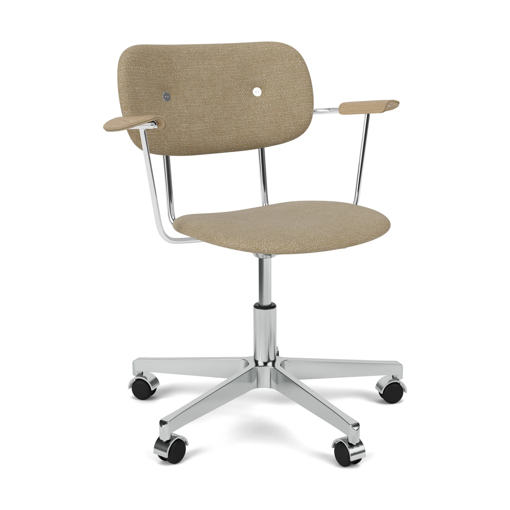 Co Fully Upholstered Task Chair with Armrest - Image 4