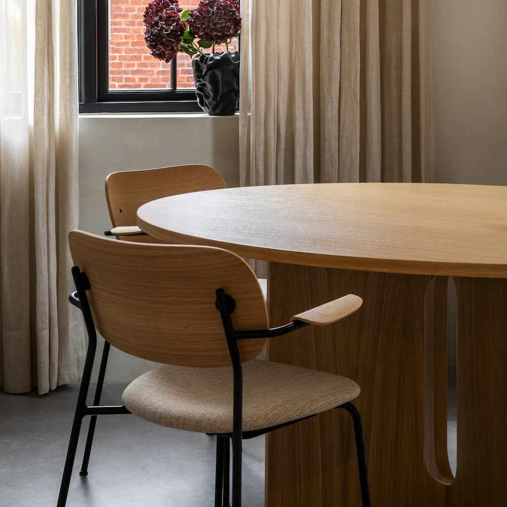 Co Seat Upholstered Dining Chair with Arms - Image 6