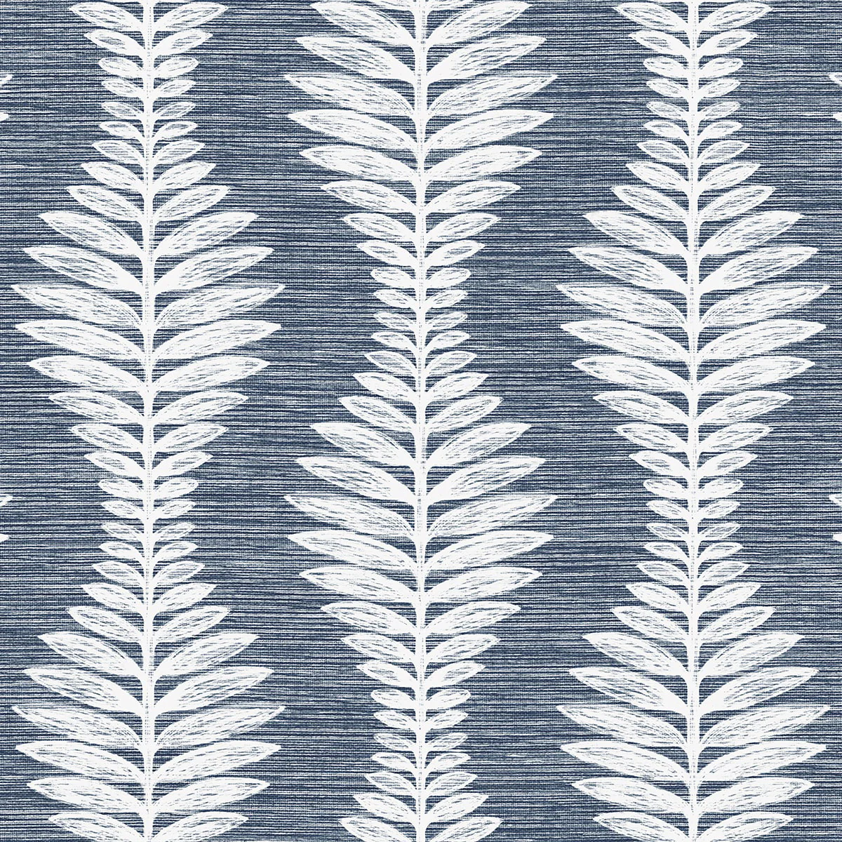 Coastal Haven Carina Leaf Ogee Wallpaper Sample Swatch - Image 6