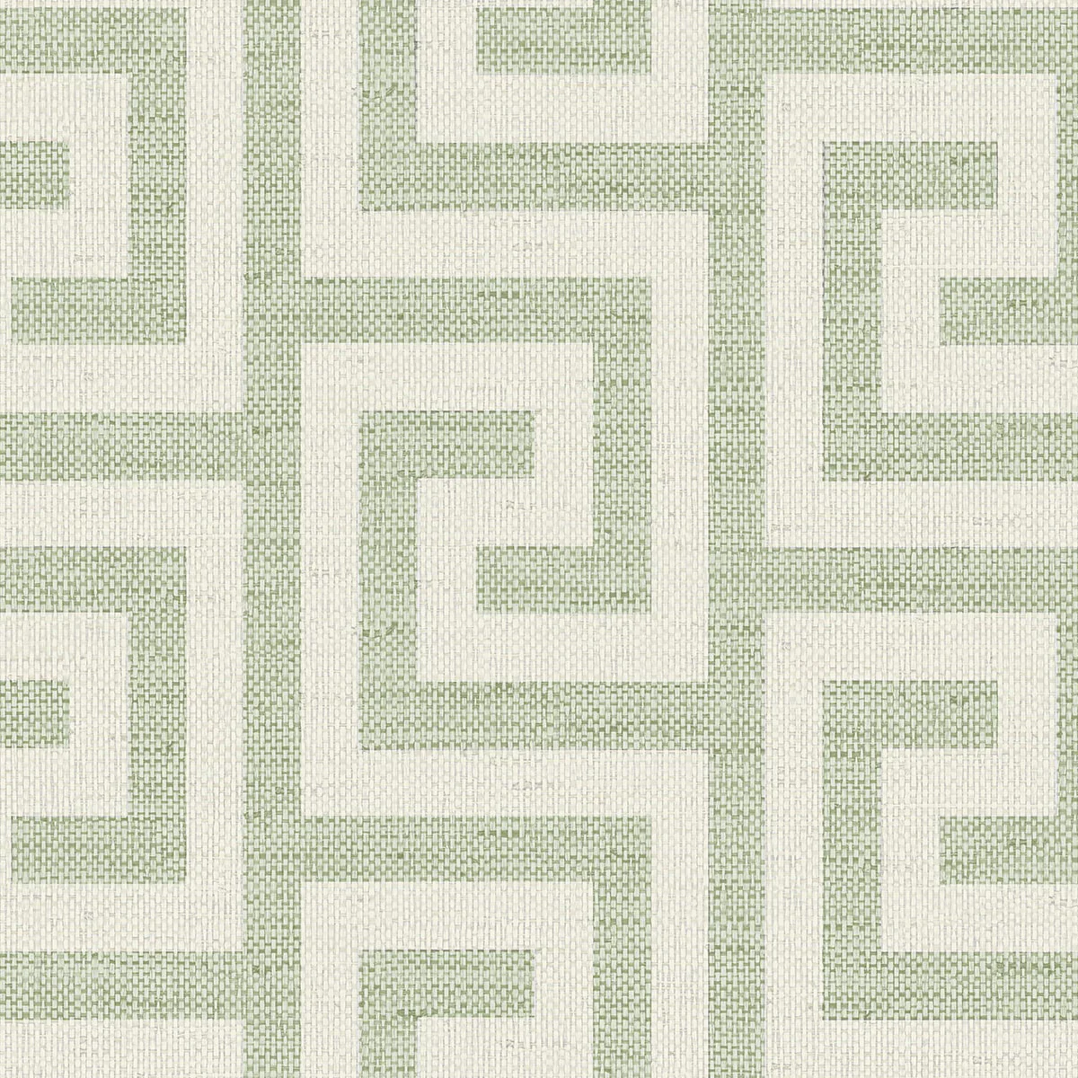 Coastal Haven Luna Retreat Greek Key Wallpaper Sample Swatch - Image 5