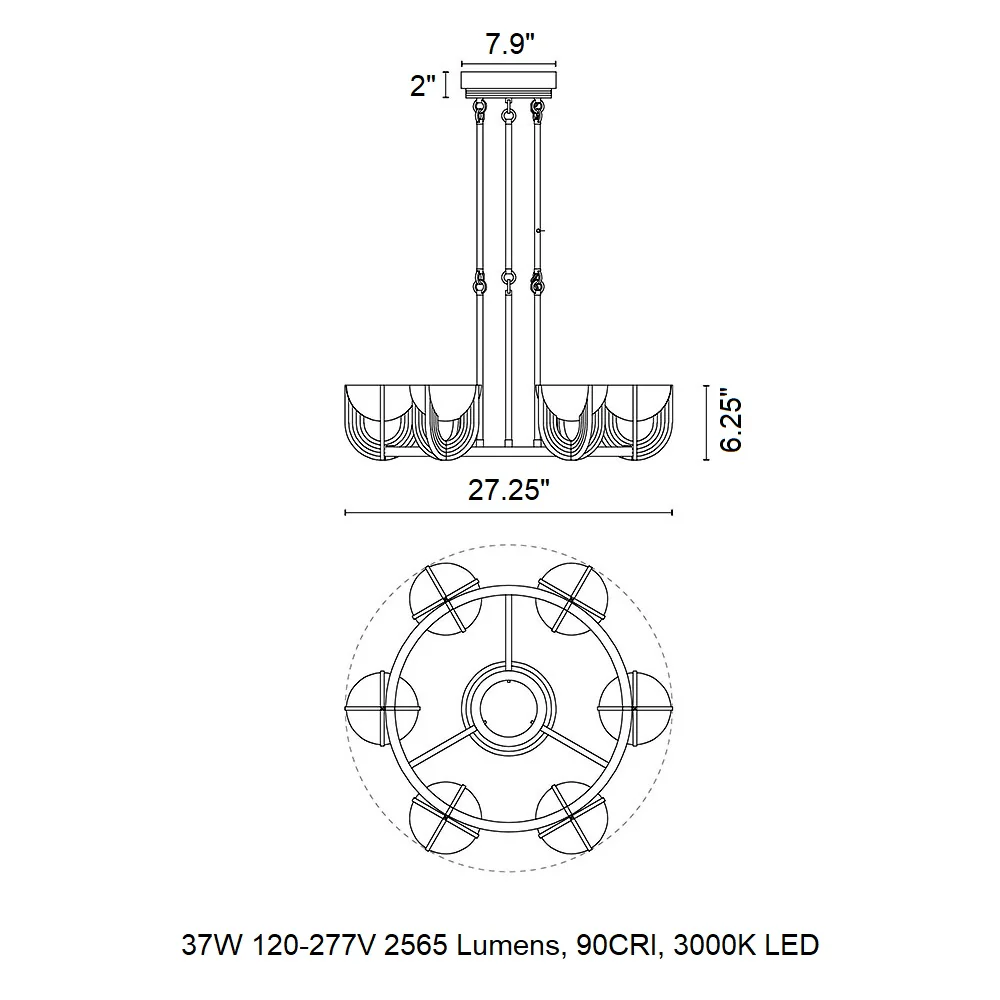 Colette LED Chandelier - Image 16