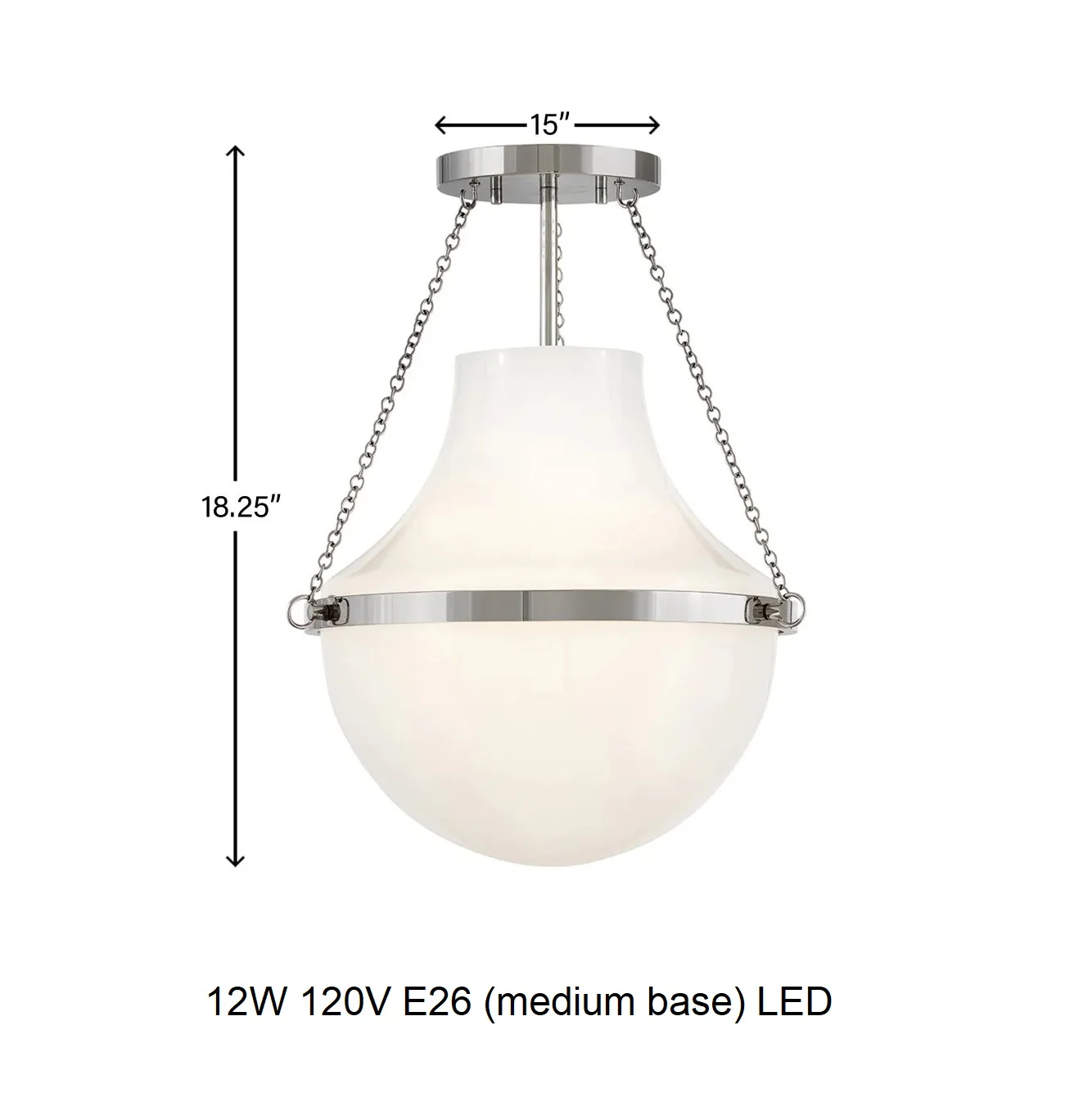 Collins Semi Flush Mount - Image 11