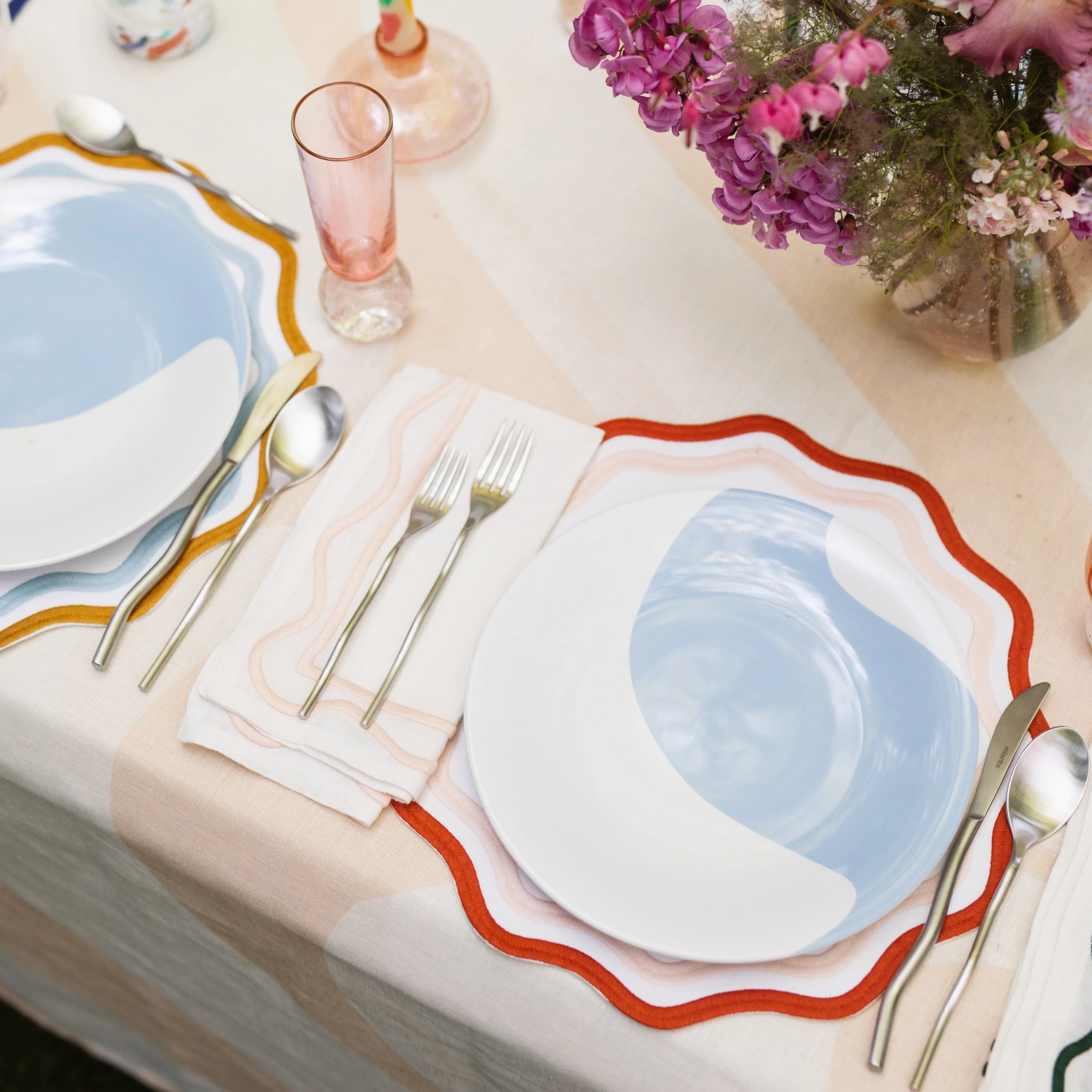 Colorblock Embroidered Linen Placemat (Set of 4) - Image 14