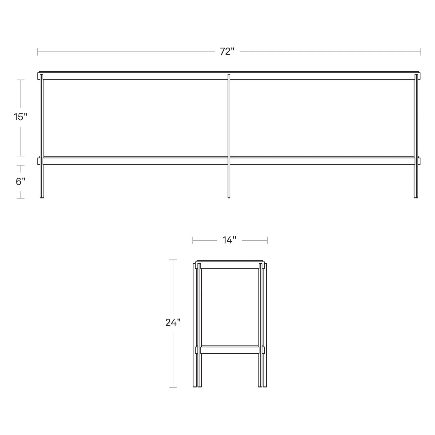 Comehither Long and Low Console Table - Image 8