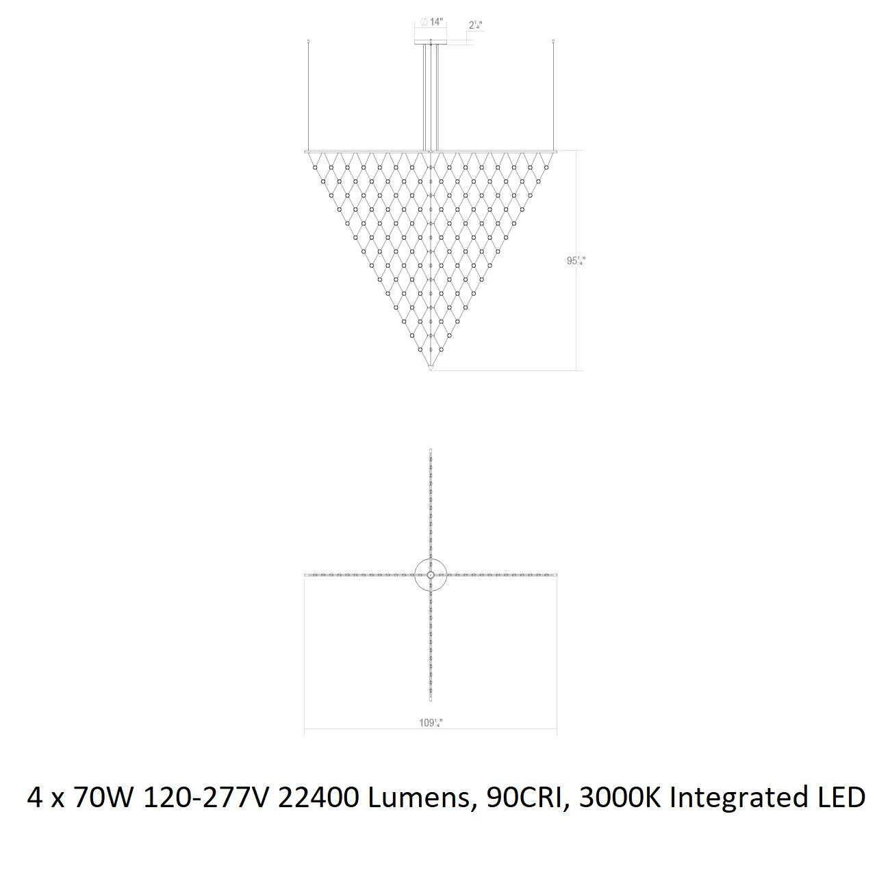 Constellation Galaxy Matrix Arrow LED Pendant Light - Image 9