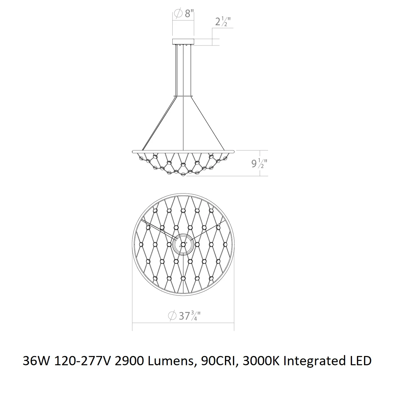 Constellation Galaxy Matrix Round LED Pendant Light - Image 12