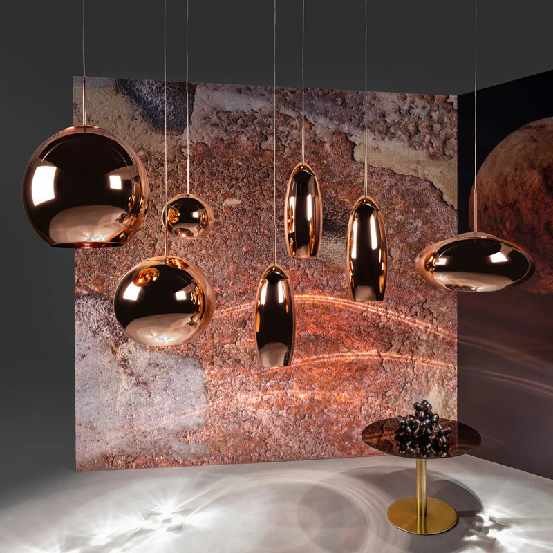 Copper Round Pendant Light - Image 7