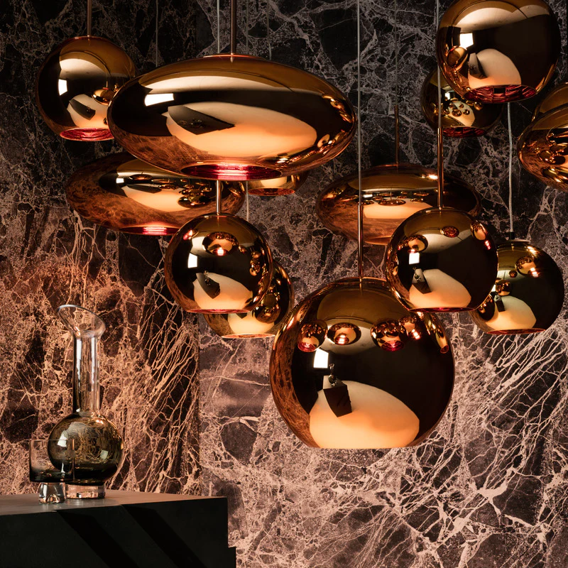 Copper Round Pendant Light - Image 9
