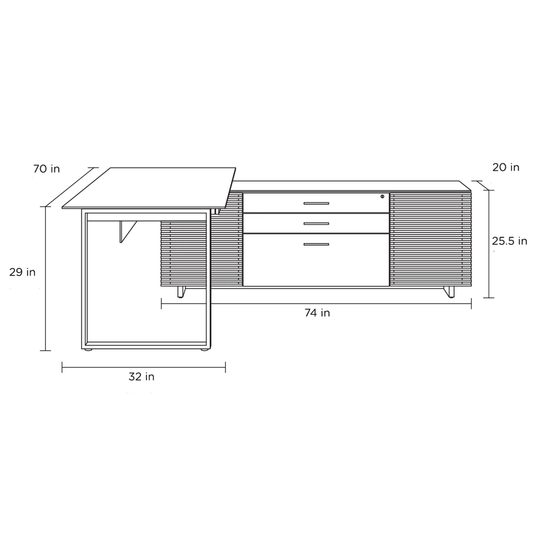 Corridor Office L Shaped Desk - Image 17