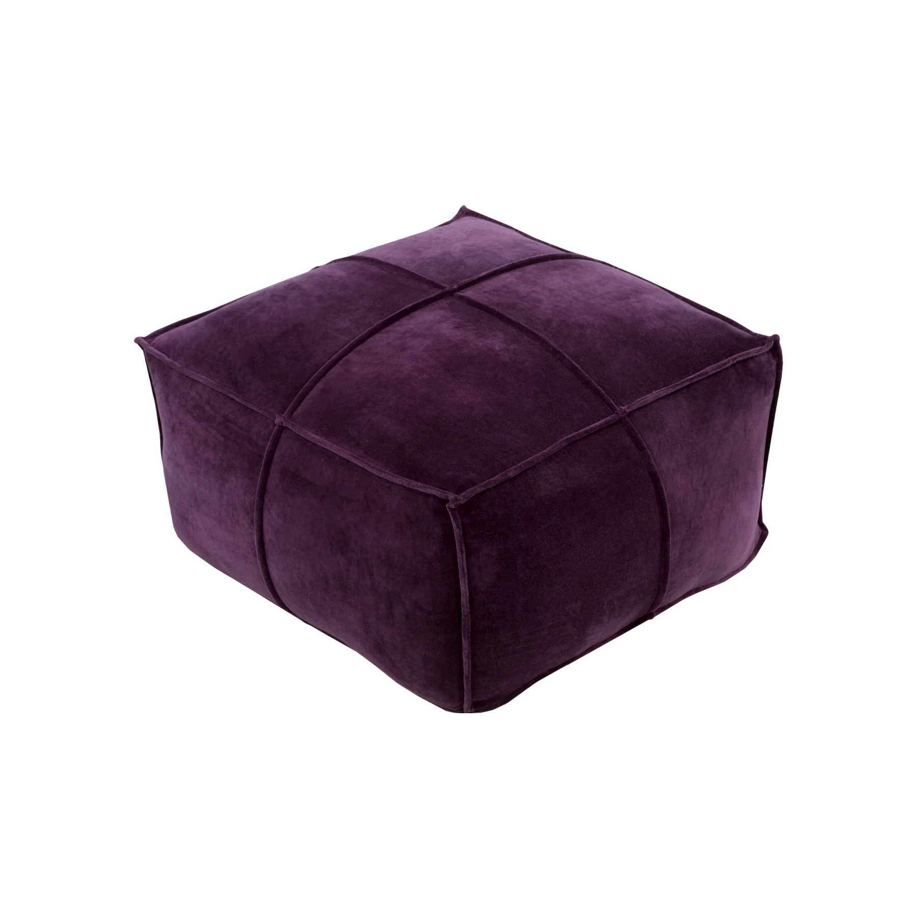 Cotton Velvet Pouf - Image 2