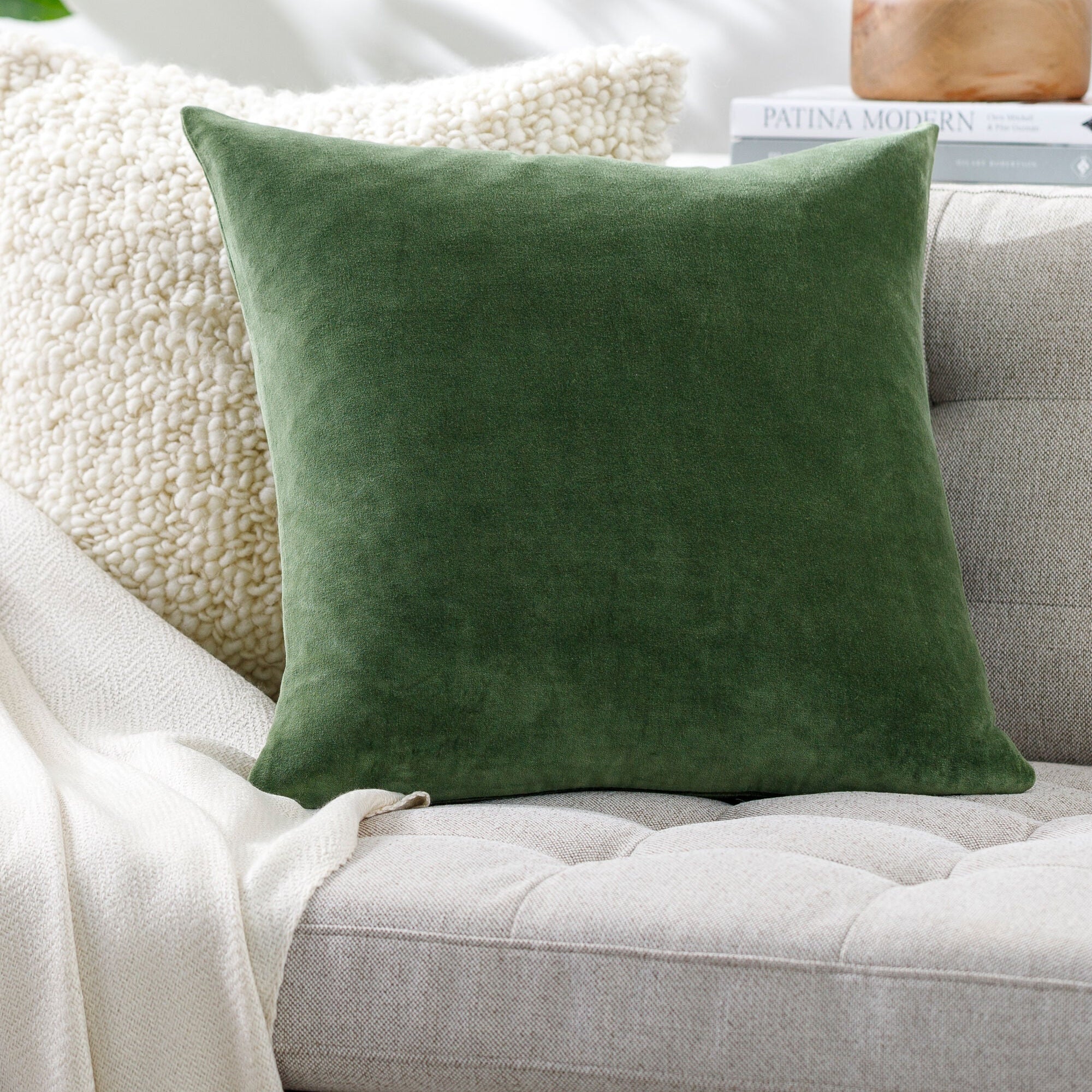 Cotton Velvet Throw Pillow 1 - Image 11