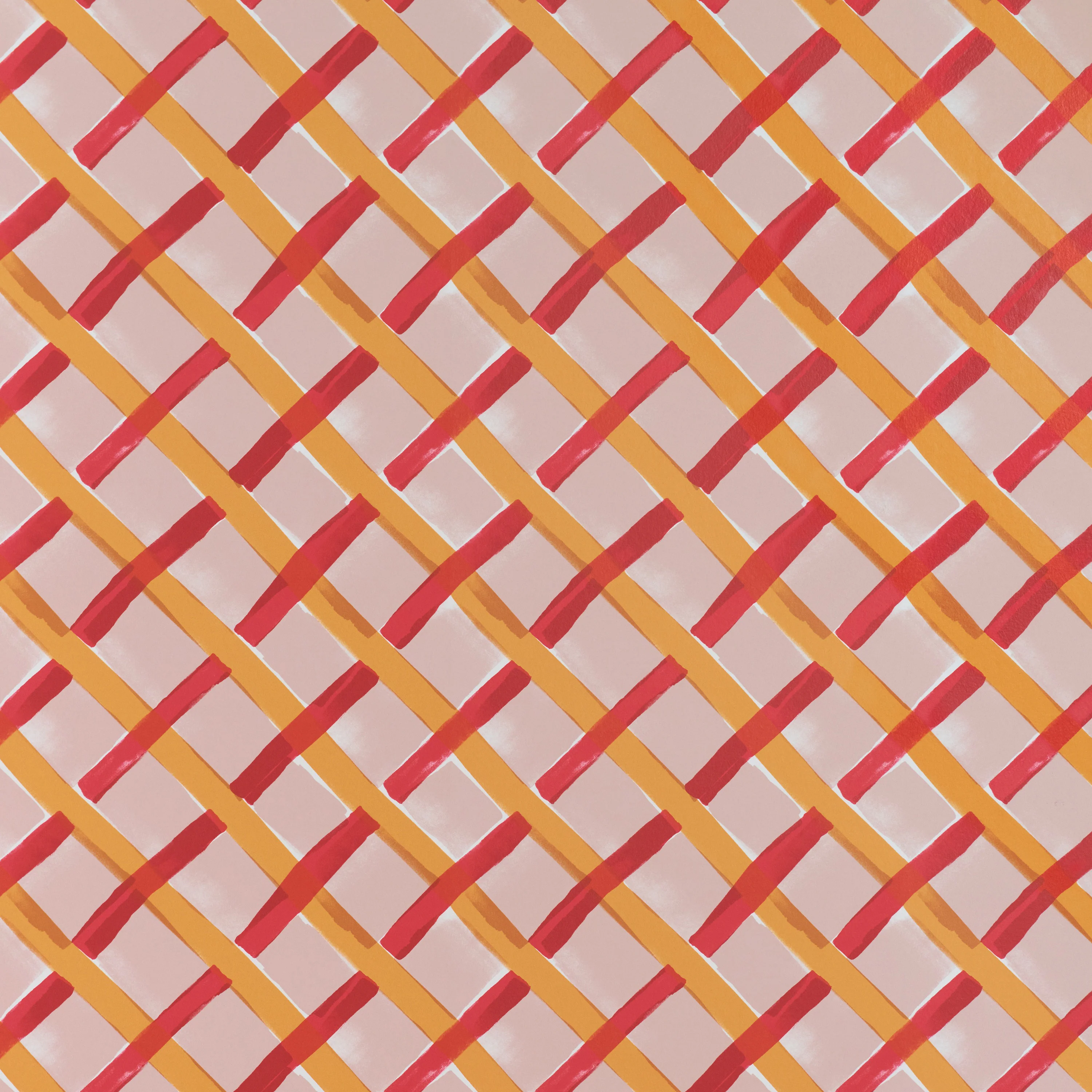 Courtyard Croisillon Wallpaper Sample Swatch - Image 4