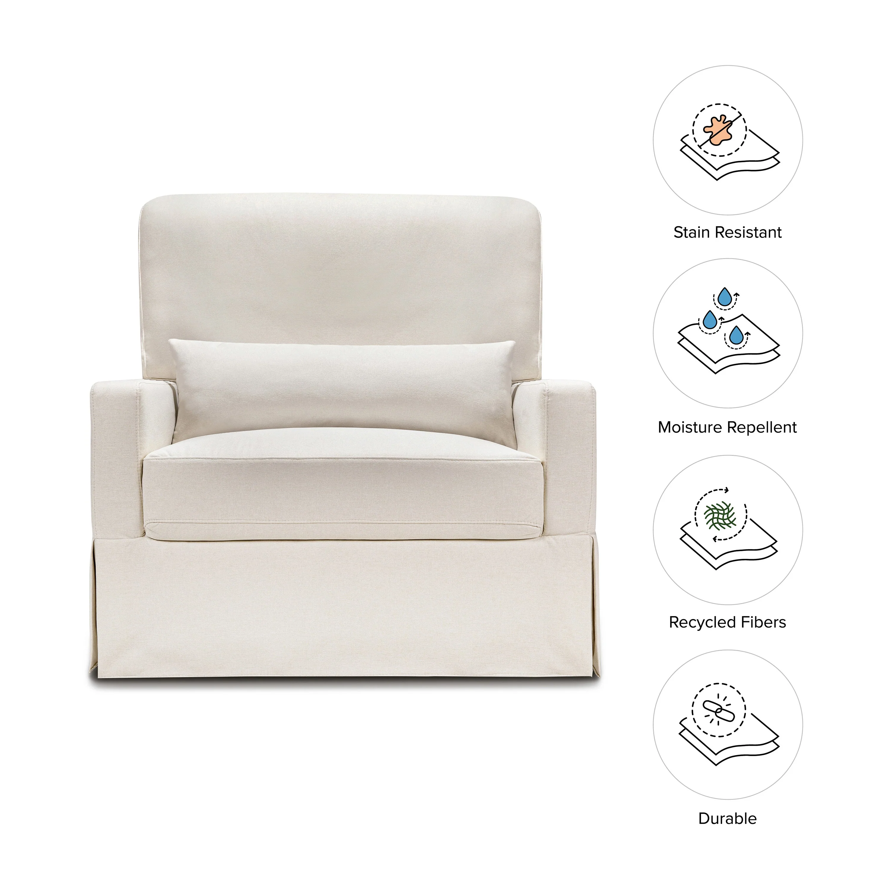 Crawford Pillowback Chair and a Half Comfort Swivel Glider - Image 13