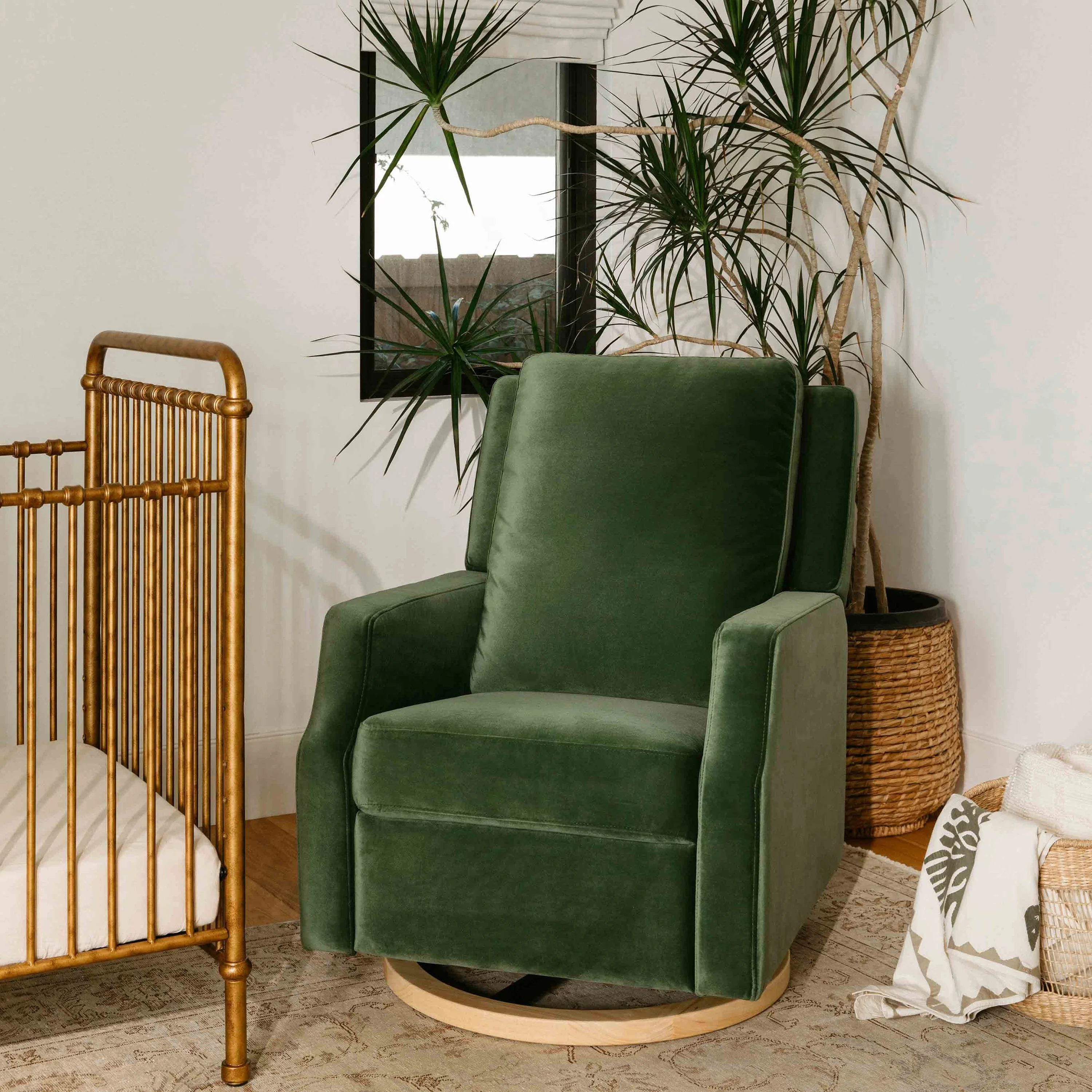 Crewe Recliner and Swivel Glider with Wood Base - Image 16