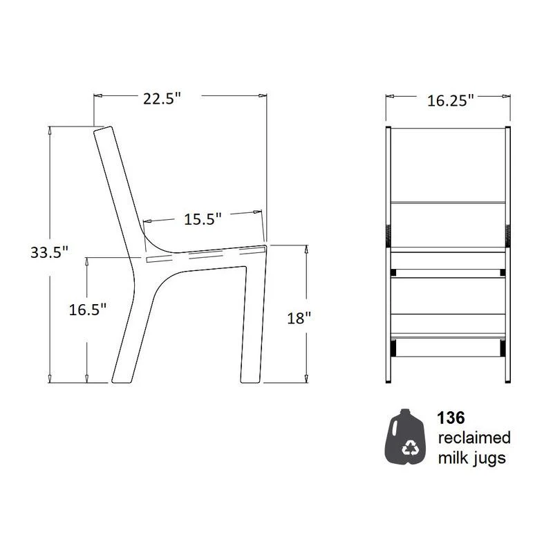 Cricket Solid Back Outdoor Dining Chair - Image 25